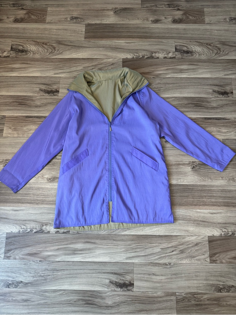 Mycra Pac Lightweight Rain-Resistant Purple Reversible Jacket USA Made Small